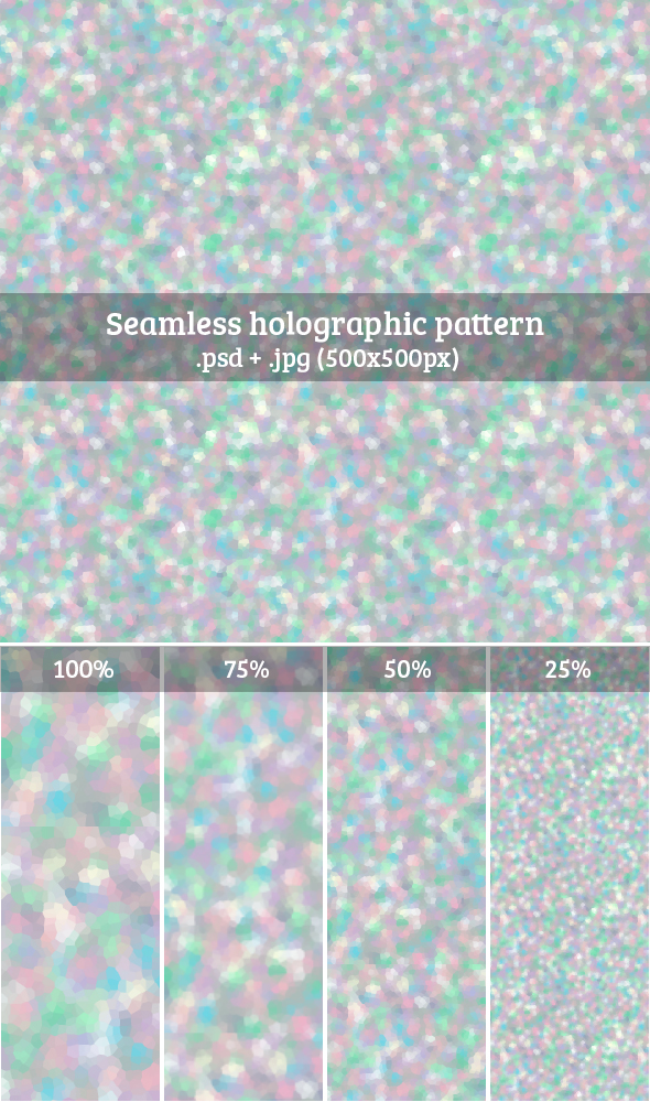 Seamless holographic pattern in .psd and .jpg format