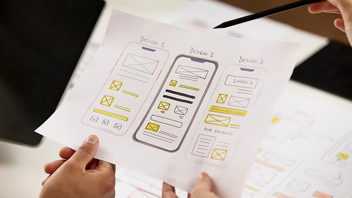 An illustration representing the product design process.