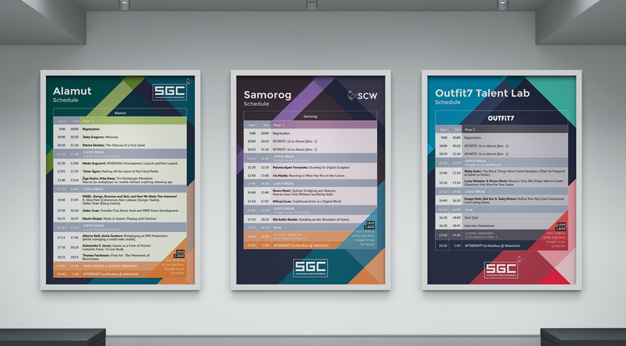 Plakat Slovenian Games Conference.