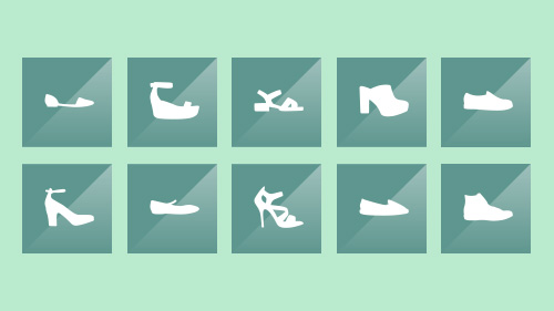 Free vector shoes, hats and bags icons
